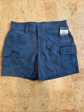 Eddie Bauer Slate Blue Printed Cargo Shorts